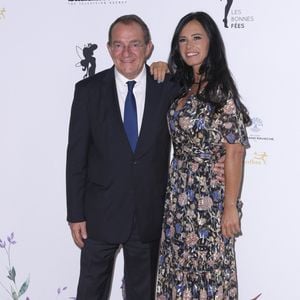 Jean-Pierre Pernaut et son épouse Nathalie Marquay, Miss France 1987, assistent au premier gala de charité 'Les Bonnes Fees' à l'Hôtel d'Evreux, le 20 mars 2017 à Paris, France. Photo Edouard BERNAUX/ABACAPRESS.COM