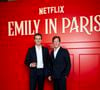 Jean-Baptiste Marteau et son compagnon Jean de Reynal lors de la première de la série “Emily in Paris” saison 5 au Grand Rex à Paris le 15 décembre 2025.

© Pierre Perusseau / Bestimage