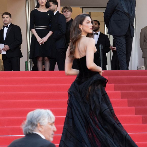 Antoine Dupont et Iris Mittenaere assistent au tapis rouge du Dossier 137 (Case 137) lors de la 78ème édition du Festival de Cannes au Palais des Festivals le 15 mai 2025 à Cannes, France. Photo by David NIVIERE/ABACAPRESS.COM