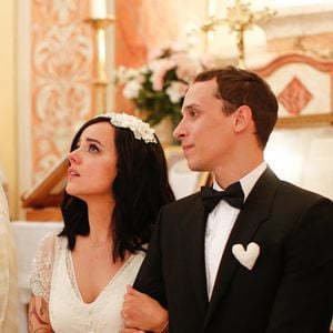 Mariage religieux à l'église de Villanova d'Alizée et Grégoire Lyonnet - Villanova, le 18 juin 2016
© Olivier Huitel - Olivier Sanchez / Bestimage - Crystal
