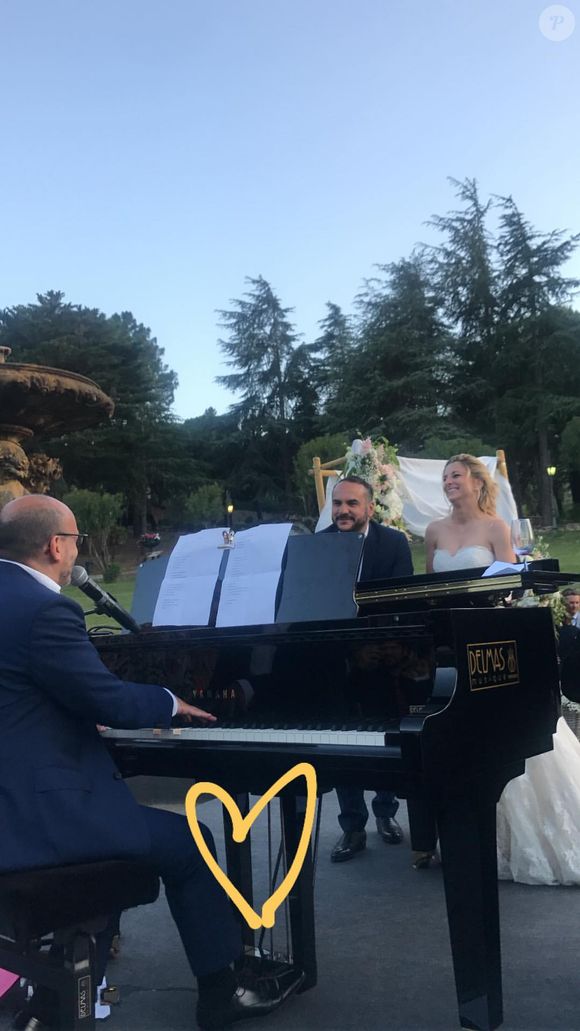 Image du mariage de François-Xavier Demaison et Anaïs Tihay, le 7 juin 2019, partagée par Elsa Zylberstein dans sa story Instagram.