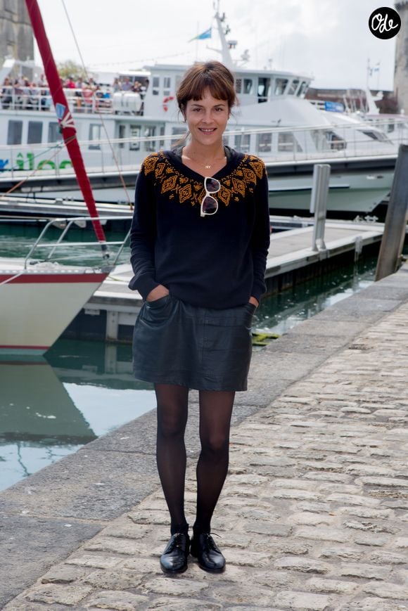 Armelle Deutsch - Photocall de "le secret d'Elise" dans le cadre du 17ème festival de fiction TV de La Rochelle sur le Vieux Port à La Rochelle le 11 septembre 2015. © Christophe Clovis / Bestimage