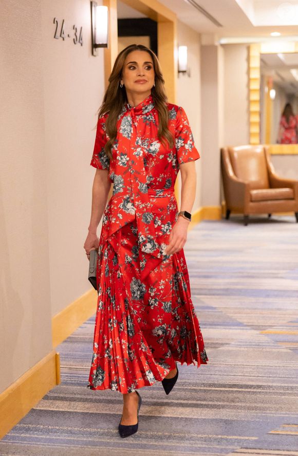 La reine Rania de Jordanie assiste au "Clinton Global Initiative" en marge de la 77ème assemblée générale des Nations Unies à New York, le 20 septembre 2022. © Dana Press / Bestimage