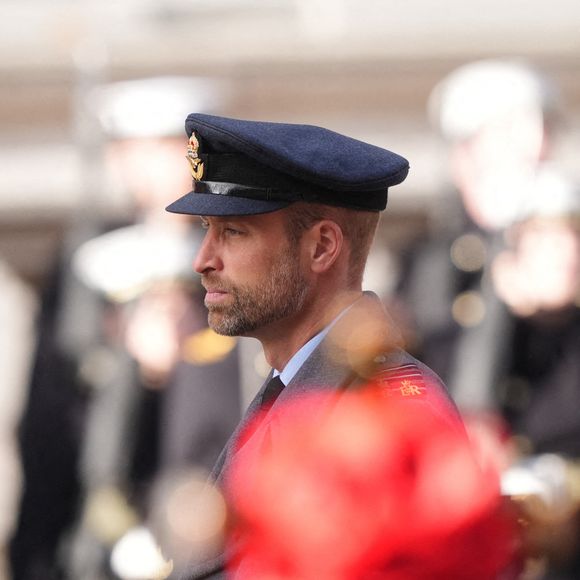 Le prince de Galles lors de la cérémonie du dimanche du souvenir au cénotaphe de Londres. Royaume-Uni, le 9 novembre 2025. Photo by Jonathan Brady/PA Wire/ABACAPRESS.COM