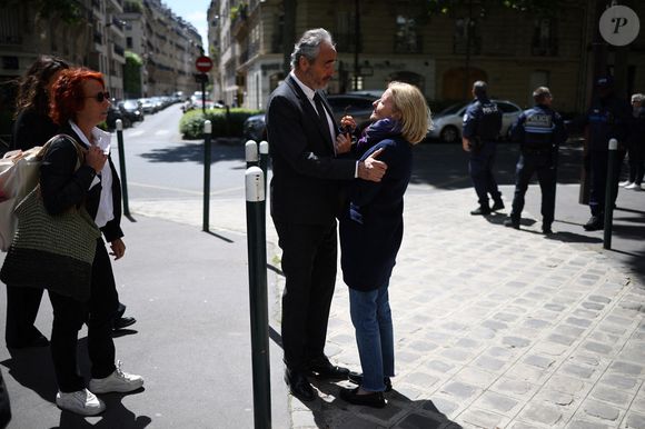 François Brabant, journaliste français assistant à la cérémonie d'enterrement de Daniel Bilalian à l'église Saint-Pierre de Neuilly-sur-Seine, près de Paris, France, le 22 mai 2025. Photo par Raphael Lafargue/ABACAPRESS.COM