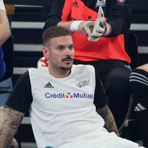 Matt Pokora (M. Pokora) - Match de futsal lors de la nouvelle édition du Foot-Concert organisé par le Réseau A.Ma.N.D./Huntington Avenir à la LDLC Arena à Lyon le 11 Novembre 2024. Cet événement solidaire unique en France rassemble le sport et la musique pour lutter contre les maladies neurodégénératives. © Dominique Jacovides/Bestimage