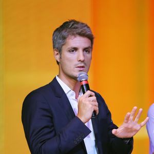 Jean-Baptiste Boursier - Conférence de presse du groupe NextRadioTV qui regroupe BFM TV et RMC à Paris le 2 septembre 2015.