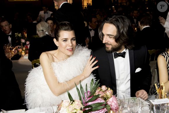 Charlotte Casiraghi et son compagnon Dimitri Rassam - 64ème Bal de la Rose sur le thème de Manhattan, imaginé par K.Lagerfeld, au profit de la Fondation Princesse Grace, dans la Salle des Etoiles au Sporting Monte Carlo à Monaco. Le 24 mars 2018 © Pierre Villard / Palais Princier / SBM via Bestimage