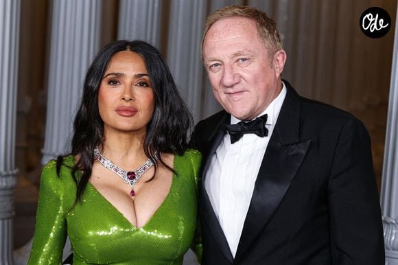 Salma Hayek et François-Henri Pinault au Art + Film Gala 2025 présenté par Gucci, organisé au Los Angeles County Museum of Art (LACMA) dans le quartier de Museum Row (Miracle Mile), à ​​Los Angeles, Californie, États-Unis. © Backgrid USA / Bestimage