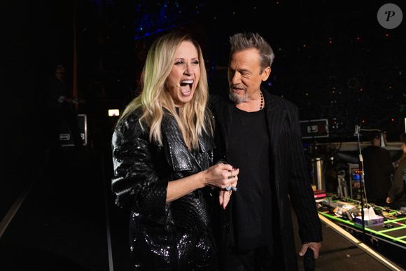 Florent Pagny et Lara Fabian - Backstage avec les artistes pour les surprises de l'enregistrement de l'émission "La chanson secrète N°14", présentée par N.Aliagas et diffusée le 26 décembre sur TF1, à Paris, France, le 9 décembre 2025. © Jacovides-Moreau/Bestimage