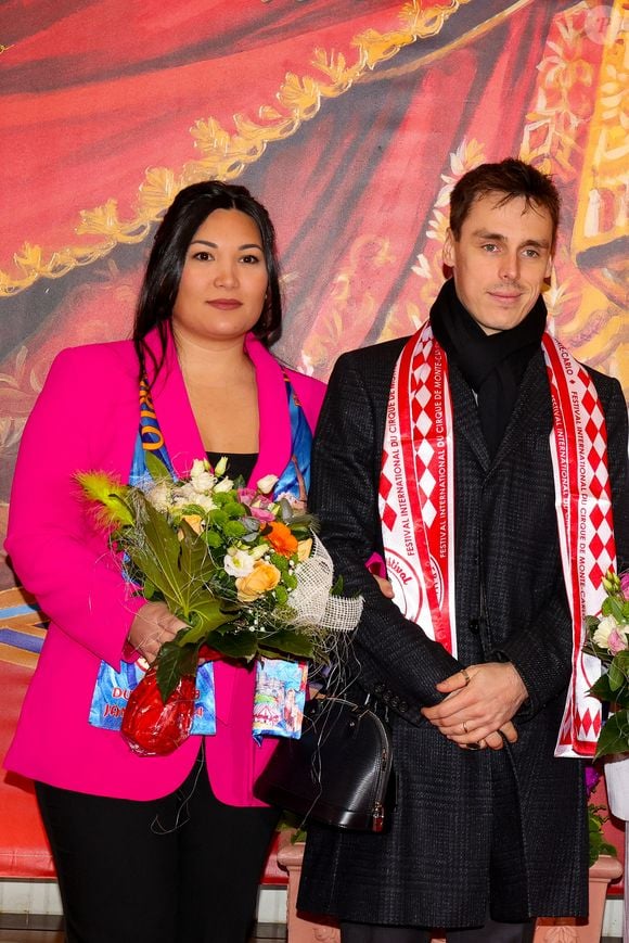 Louis Ducruet et sa femme Marie Chevallier lors de l'ouverture du 46ème Festival International du Cirque de Monte-Carlo, le 19 janvier 2024. © Claudia Albuquerque/Bestimage