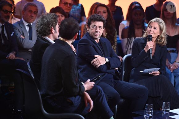 Exclusif - Thibault Cauvin, Matthieu Chedid (Le chanteur M), Patrick Bruel, Claire Chazal - Enregistrement de l'émission "Le Grand Echiquier : Spéciale Charles Aznavour" à l'Opéra royal de Versailles, présentée par C.Chazal et A.Manoukian, et diffusée sur France 2 le 29 mai 2025. © Guillaume Gaffiot/Bestimage