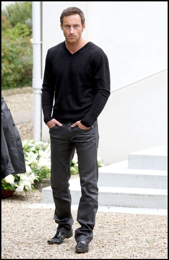 Franck Delay aux obsèques de Filip Nikolic à l'église orthodoxe de Sainte Genevieve des Bois. Photo par Guillaume Gaffiot/Bestimage