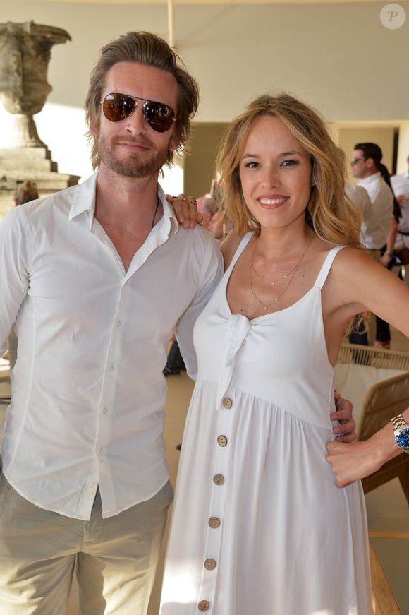 Exclusif - Philippe Lacheau et sa compagne Elodie Fontan (Marraine du LGCT - LPEJ 2019) - People lors du dîner - Tente VIP - Longines Paris Eiffel Jumping au Champ de Mars à Paris le 6 juillet 2019.
© Veeren / Bestimage
