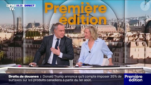 Christophe Delay et Roselyne Dubois sur le plateau de "Première édition" le vendredi 11 juillet 2025 © BFMTV