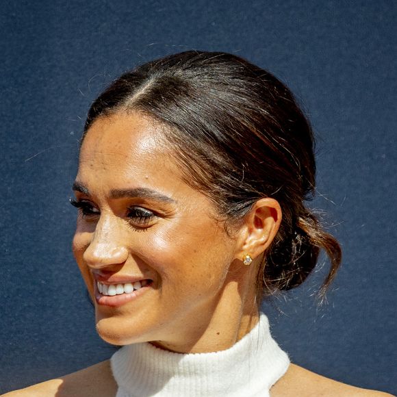 Meghan Markle, duchesse de Sussex, arrive à l'hôtel de ville pour l'événement Invictus Games Dusseldorf 2023 One Year to Go, à Düsseldorf, Allemagne, le 6 septembre 2022. Royalportraits Europe/Bernard Rubsamen / Bestimage