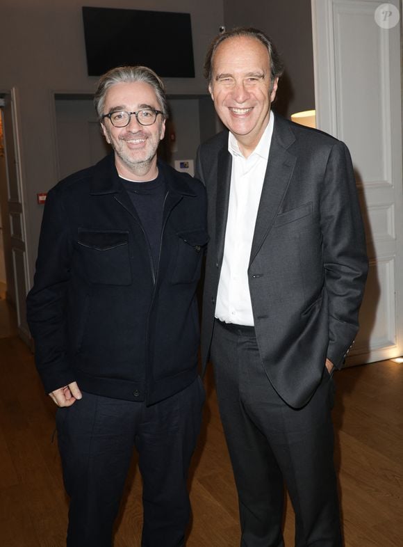 Exclusif -  Pierre-Antoine Capton et Xavier Niel - 6ème remise du prix "Fonds de dotation Line Renaud-Loulou Gasté" pour la recherche médicale à la Maison de la Recherche à Paris le 25 novembre 2024. © Coadic Guirec/Bestimage