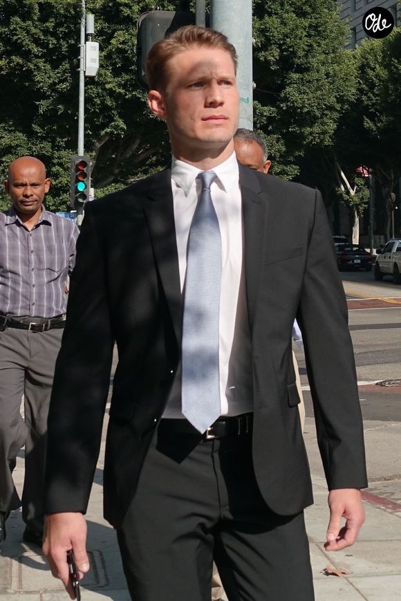 Exclusif - Brian Hickerson (ex compagnon de Hayden Panettiere) arrive au tribunal à Los Angeles. L'actrice américaine Hayden Panettiere a été victime de violences conjugales. Le 24 septembre 2019. Photo par Backgrid USA / Bestimage