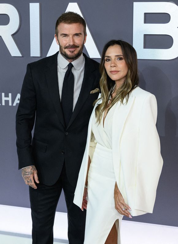 David Beckham et Victoria Beckham à la première mondiale de Victoria Beckham, au Curzon Mayfair, à Londres, le 09 octobre 2025. Crédit Doug Peters/Abaca