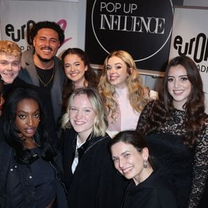 Lucie Bernardoni, Charles, Emma, Ebony, Noah, Julie, Maia, Franck, Maureen et Paul (Star Academy 12) participent à la Pop Up Influence Party organisée par Aurelien Cassirame, à Paris, le 02 février 2025 à Paris, France. Photo by Jerome Domine/ABACAPRESS.COM