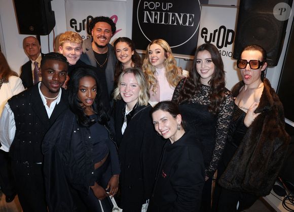 Lucie Bernardoni, Charles, Emma, Ebony, Noah, Julie, Maia, Franck, Maureen et Paul (Star Academy 12) participent à la Pop Up Influence Party organisée par Aurelien Cassirame, à Paris, le 02 février 2025 à Paris, France. Photo by Jerome Domine/ABACAPRESS.COM