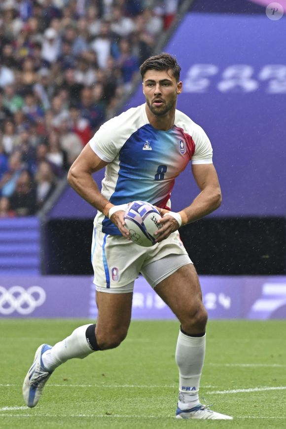 JO 2024 RUGBY A SEPT - Afrique du Sud VS France (5-19) - Demi Finale - Jeux Olympiques 2024 - au Stade de France le 27 juillet 2024 - Antoine Zeghdar (France), Mens Rugby Sevens, South Africa vs France, Semi Final during the Olympic Games Paris 2024