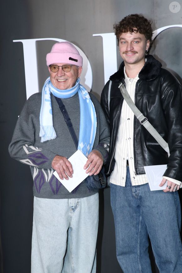 Gramps et Jannik au photocall du défilé Dior Homme à l'École-Militaire lors de la semaine de la mode masculine automne/hiver 2025-2026 à Paris, France, le 24 janvier 2025. © Bertrand Rindoff/Bestimage