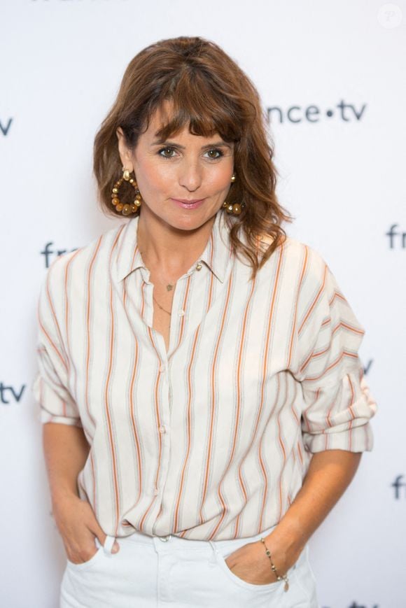 Faustine Bollaert lors de la conférence de presse de France Télévision au Pavillon Gabriel à Paris, France, le 24 août 2021. Photo by Nasser Berzane/ABACAPRESS.COM