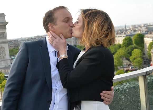 Exclusif - Emilie Dequenne (habillée en Paule Ka et en bijoux Van Cleef & Arpels et son mari Michel Ferracci posent lors du 4ème Champs-Elysées FIlm Festival à Paris le 9 juin 2015. © Veeren / Coadic / Bestimage