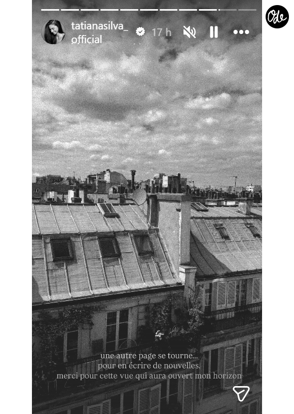 Elle quitte ainsi son appartement aux toits parisiens pour écrire une nouvelle page de sa vie.

Tatiana Silva annonce qu'elle déménage sur son compte Instagram.