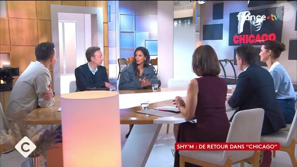 Capture d'écran de C à Vous sur France 5, avec Shy'm, samedi 18 avril.