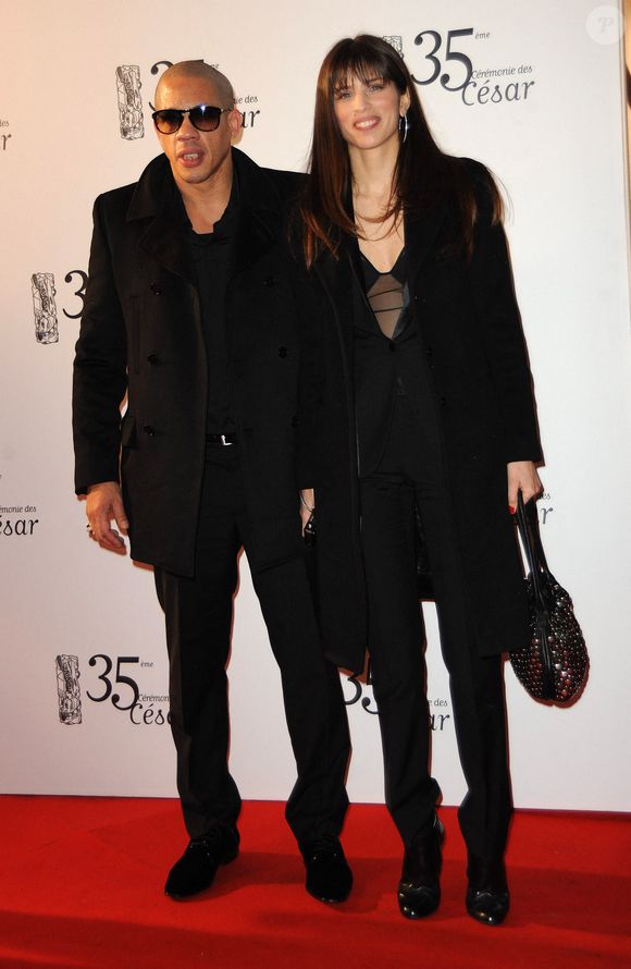 Joey Starr et Maiwenn Le Besco arrivent à la 35e cérémonie des César du cinéma qui s'est tenue au Théâtre du Chatelet à Paris, France, le 27 février 2010. Photo Briquet-Guibbaud/ABACAPRESS.COM