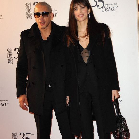 Joey Starr et Maiwenn Le Besco arrivent à la 35e cérémonie des César du cinéma qui s'est tenue au Théâtre du Chatelet à Paris, France, le 27 février 2010. Photo Briquet-Guibbaud/ABACAPRESS.COM