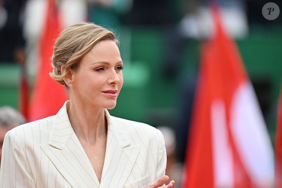 La princesse Charlène de Monaco - La famille princière assiste à la finale du Rolex Monte-Carlo Masters au Monte-Carlo Country Club de Roquebrune Cap Martin, le 12 avril 2026 © Bruno Bebert / Bestimage