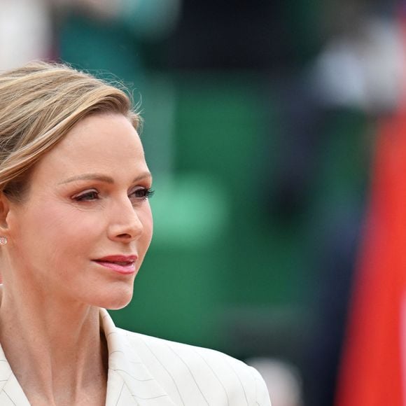 La princesse Charlène de Monaco - La famille princière assiste à la finale du Rolex Monte-Carlo Masters au Monte-Carlo Country Club de Roquebrune Cap Martin, le 12 avril 2026 © Bruno Bebert / Bestimage