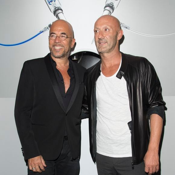 Pascal Obispo et Fabien Barthez - Présentation de la nouvelle marque de montre HYT au VIP Room à Paris le 7 septembre 2017. © Pierre Perusseau/Bestimage
