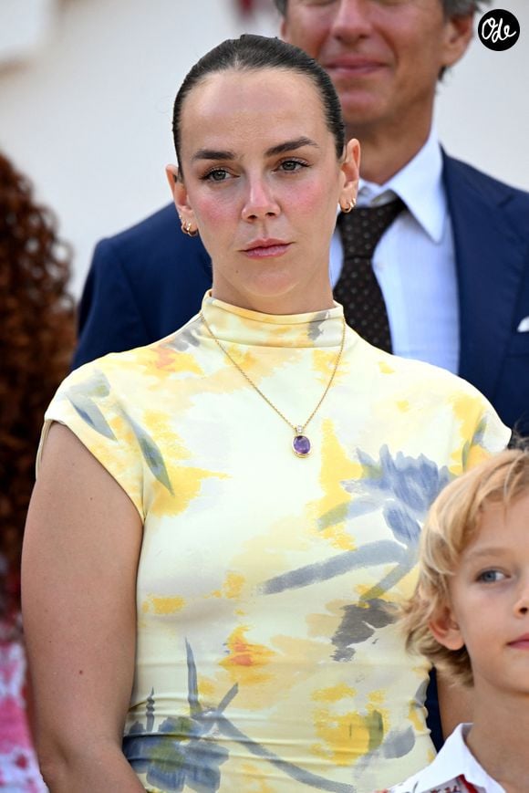 Pauline Ducruet - Célébration des 20 ans de règne du prince souverain Albert II de Monaco sur la place du Palais à Monaco, le 19 juillet 2025. © Bruno Bebert/Bestimage