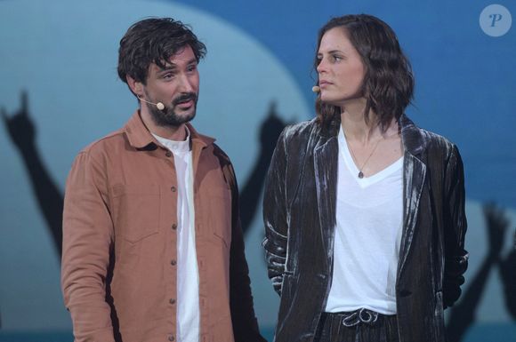 Jérémy Frérot, Laure Manaudou - Surprises - Enregistrement de l'émission "La Chanson secrète 11" à Paris, diffusée le 24 juin sur TF1.
© Cyril Moreau / Bestimage