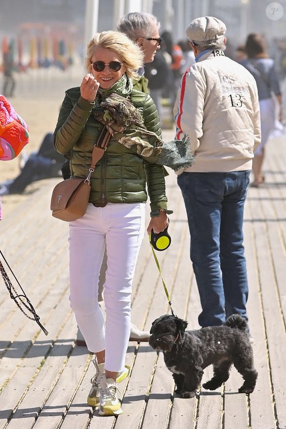 Sophie Davant célèbre le 100e anniversaire de l'inauguration des Planches de Deauville, Calvados, France, le samedi 6 juillet 2024. Photo par Franck Castel/ABACAPRESS.COM