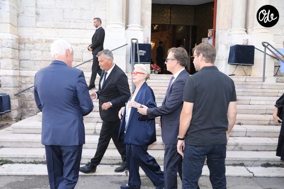 Colette Sauvage (femme de P. Bouvard) lors des obsèques de Philippe Bouvard en l'église Notre-Dame de Bon Voyage à Cannes, le 31 août 2026.
© Chavaroche-Guignebourg / Bestimage
