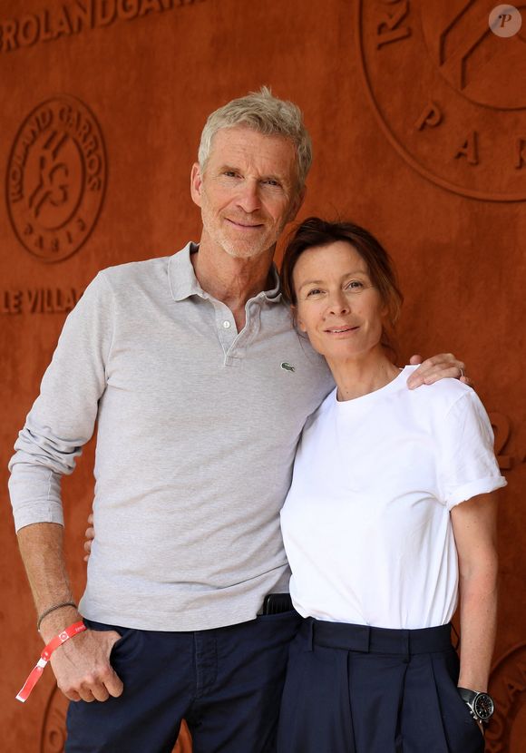 Les amoureux de Roland Garros - Denis Brogniart et sa femme Hortense au village (jour 9) lors des Internationaux de France de Tennis de Roland Garros 2022 à Paris, France, le 30 mai 2022. © Dominique Jacovides/Bestimage