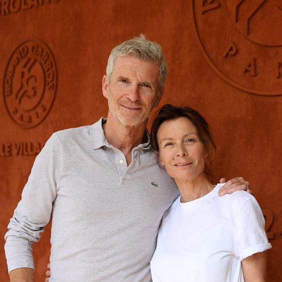 Les amoureux de Roland Garros - Denis Brogniart et sa femme Hortense au village (jour 9) lors des Internationaux de France de Tennis de Roland Garros 2022 à Paris, France, le 30 mai 2022. © Dominique Jacovides/Bestimage