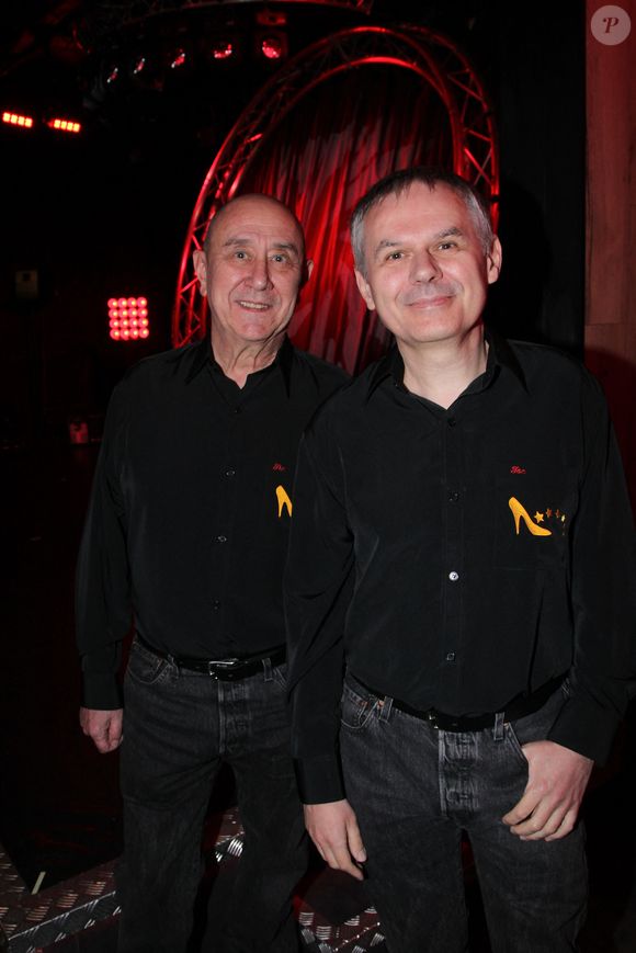 Exclusif - Christophe et Didier, patrons du cabaret lors de la soirée de présentation de la nouvelle revue au Artishow Cabaret à Paris le 2 juin 2025. Le cabaret fête aussi son 250 000 ème spectateur.

© Philippe Baldini / Bestimage