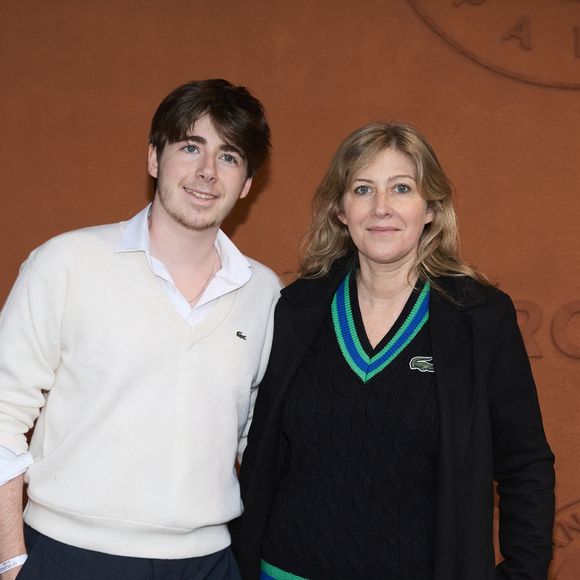 Amanda Sthers et son fils Oscar Bruel au village (night session) lors des Internationaux de France de tennis de Roland Garros 2024, à Paris, France, le 31 mai 2024. © Jacovides-Moreau/Bestimage