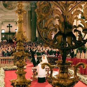 Mariage du prince Emmanuel-Philibert de Savoie et de Clotilde Courau le 25 septembre 2003 à la basilique Sainte-Marie des Anges à Rome  AGENCE / BESTIMAGE