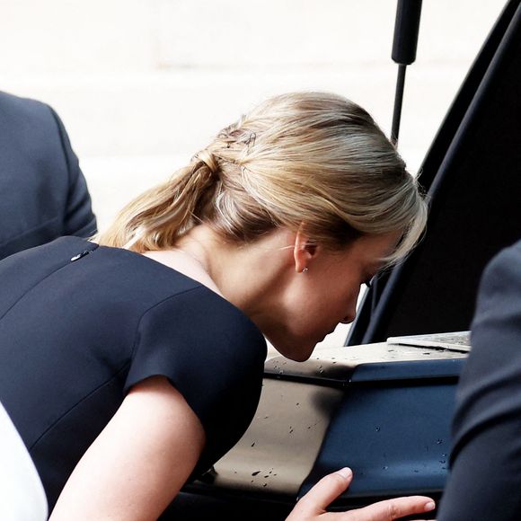 Audrey Crespo-Mara - Sorties des obsèques de Thierry Ardisson en l’église Saint-Roch de Paris, France, le 17 juillet 2025. 

© Clovis-Jacovides/Bestimage