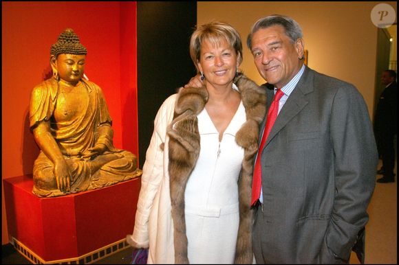 Le baron et la baronne Guy Francis Ullens de Shooten au Grand Palais à Paris
