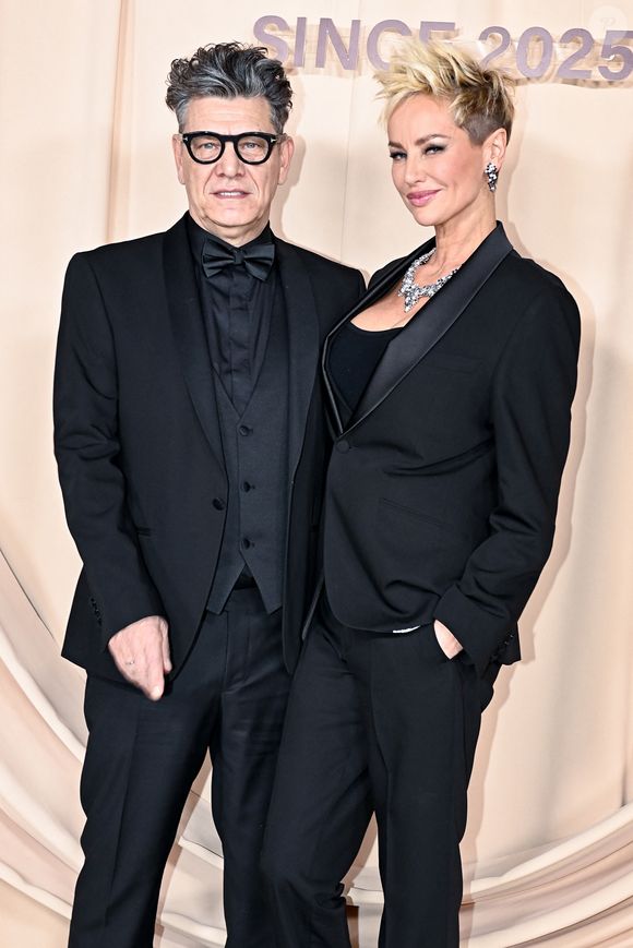 Marc Lavoine et sa compagne Adriana Karembeu à la soirée du Beauty Ball 2026 au château de Bratislava, en Slovaquie, le 16 janvier 2026. © ProfiMedia/Bestimage