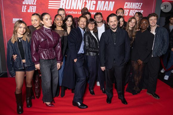 Edgar Wright, Glen Powell et des étudiants de la Star Academy assistent à la première du film 'Running Man' à UGC Cine Cite Bercy à Paris, France. Photo by Nasser Berzane/ABACAPRESS.COM