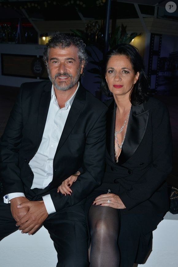 Exclusif - Daniel Lévi et sa nouvelle compagne Sandrine Aboukrat au dîner caritatif "The Global Gift Initiative" au Carlton Beach Club lors du 71ème Festival International du Film de Cannes, le 11 mai 2018. © CVS/Bestimage